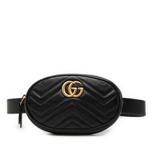 Pre-Loved Gucci GG Marmont Matelasse Leather Belt Bag